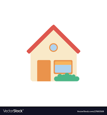 Isolated House Icon Flat Design Royalty