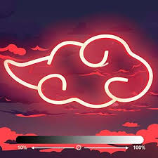 Anime Neon Sign Led Red Cloud Neon