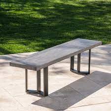 Concrete Outdoor Dining Bench