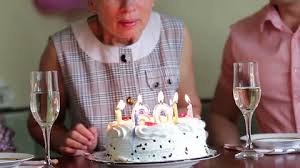Elderly Birthday Stock Footage