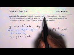 How To Find Quadratic Function From Two