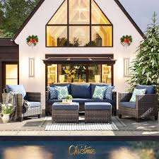Ovios New Vultros Gray 5 Piece Wicker