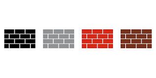 Brick Wall Vector Icon Set Of Colorful