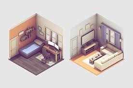 Voxel Home Appliances Isometric In