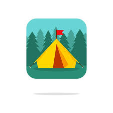 Camping Tourist Tent On Forest