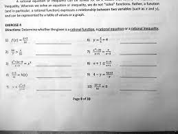 A Rational Equation Or Inequality Is