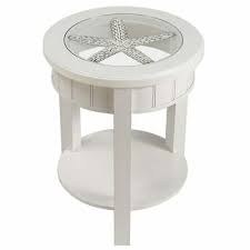 White Starfish Accent Side Table W
