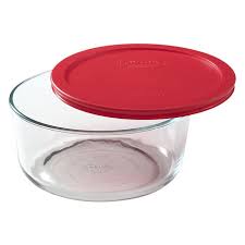 Food Storage Container With Red Lid