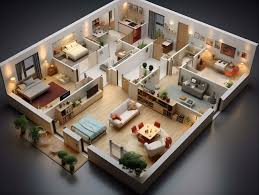 Ai Generated 3d Floor Plan Of An Open