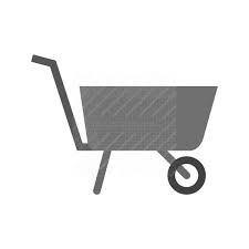 Garden Cart Greyscale Icon Iconbunny