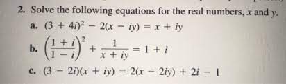 Solved 2 Solve The Following Equations