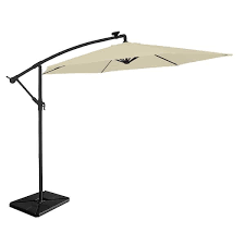 Led Cantilever Solar Patio Umbrella