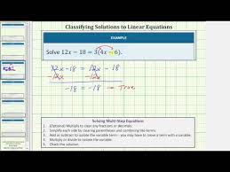 Linear Equations With No Solutions Or