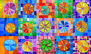 Citrus Fruits In Complementary Colors