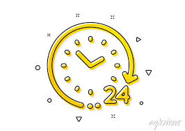 Icon Watch Symbol Yellow Circles