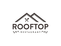 Abstract House Roof Logo Rooftop Cafe