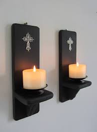 Black Wall Sconce Candle Holders