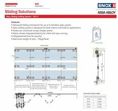 Enox Glass Door Sliding Folding For