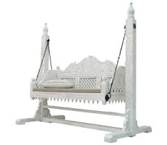 Crate Wooden Swing Chair White Finish