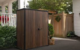 Walnut Brown Vertical Storage Shed