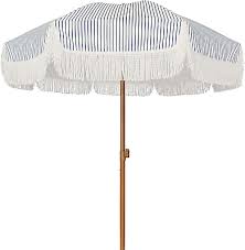 7ft Patio Umbrella With Fringe Outdoor