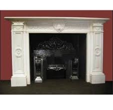 White Marble Fireplace Mantels For
