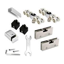 Sliding Door Hardware Set W Glass Clamp