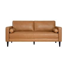 Top Grain Leather Mid Century Sofa