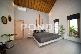 Modern Bedroom With Empty Wall