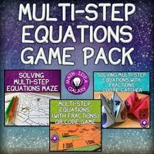 Multi Step Equations Game Bundle