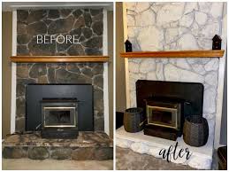 Brick Fireplace With Chalk Paint