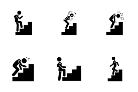 Updown Stairs Icon On White Background