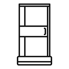 Apartment Shower Cabin Icon Outline