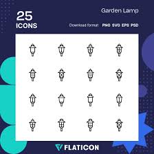 Garden Lamp Icon Pack Detailed