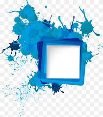 Black Paint Splash Art Frame Drawing