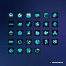 500 Blue Neon Ios App Icon Pack