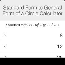 General Form Of A Circle Calculator