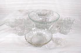 Clear Glass Punch Bowl
