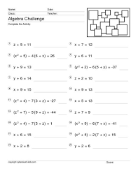 Equations In One Variable Worksheets