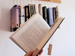 Book Rack Oak Bookcase Wall Mounted