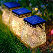 Solar Powered Garden Light Glass