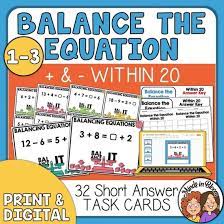 Balancing Equations Task Cards