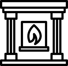 Fire Fireplace Icon Stock