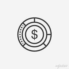 Budget Diagram Icon Isolated On