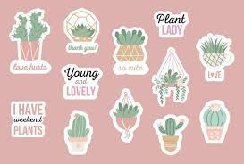 Vector Set Of Cozy Cute Stickers With