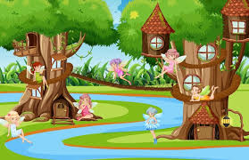 Fantasy Forest With Cute Fairies