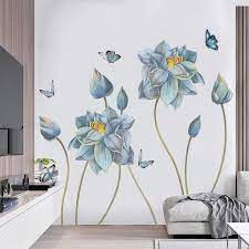 Lotus Flowers Wall Stickers Wall