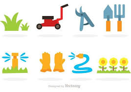 Yard Work Vector Art Icons And
