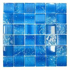 Giorbello Starlight Ocean Whisper 6 In X 6 In X 8mm Glowing Wall And Pool Glass Mosaic Tile Sample 1 Each