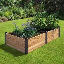 Outdoor Essentials Haven 4 Ft X 8 Ft Natural Cedar Raised Garden Bed